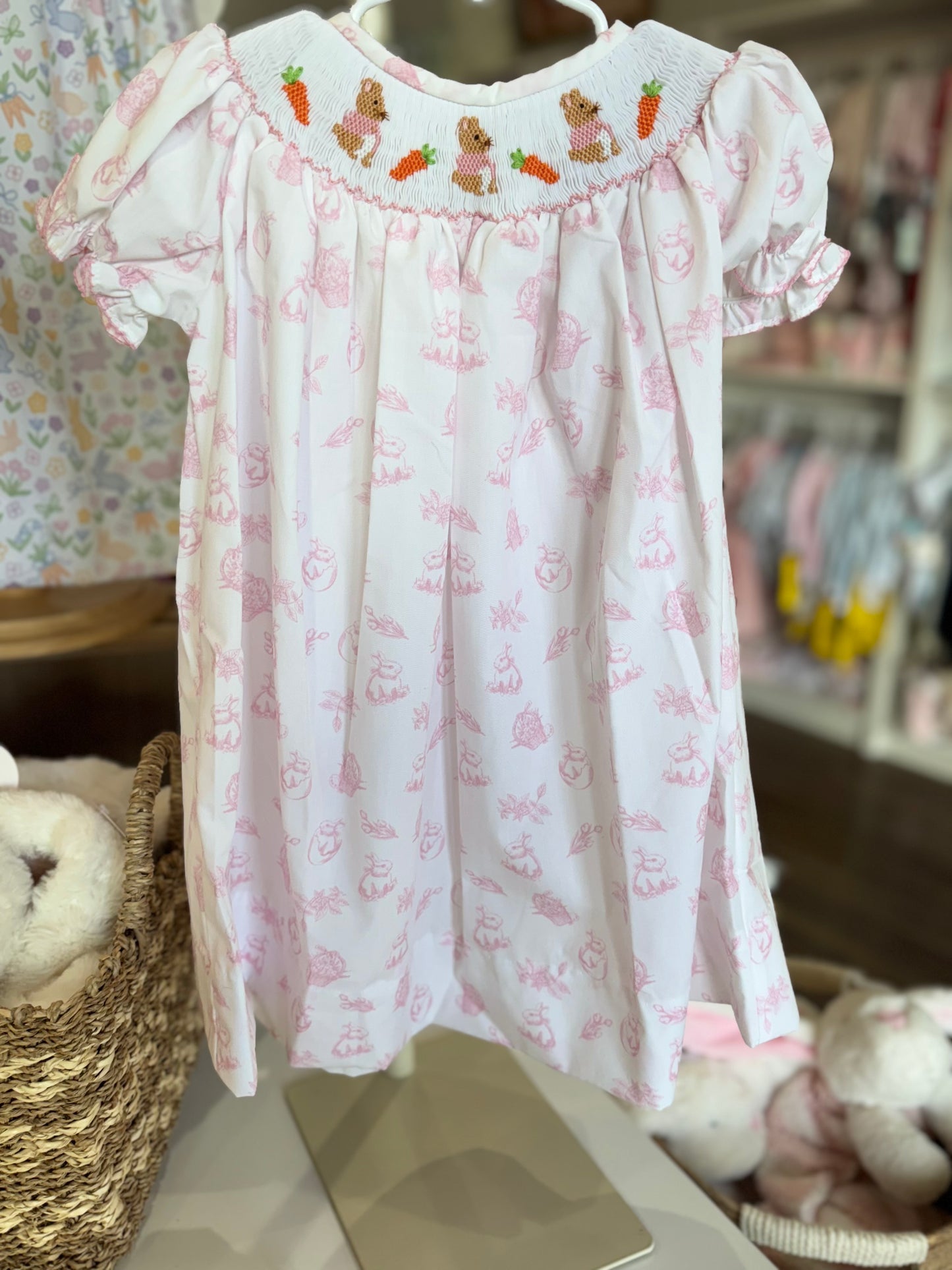 CB Rabbit and Easter Smocked Dress