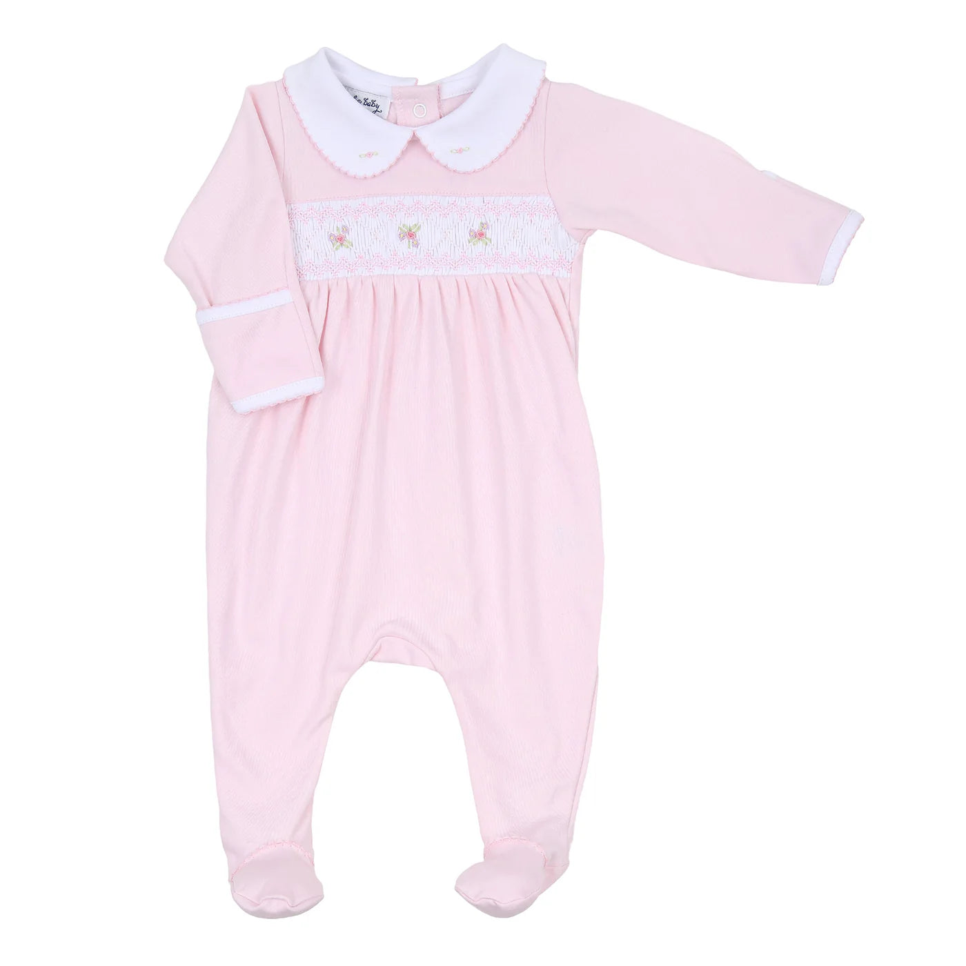 FREYA & FINN SMOCKED COLLARED GIRL FOOTIE