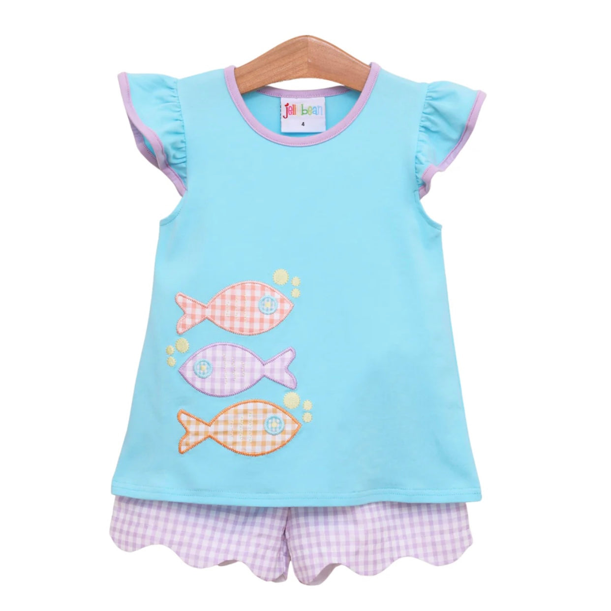 Fish Trio Scalloped Short Set