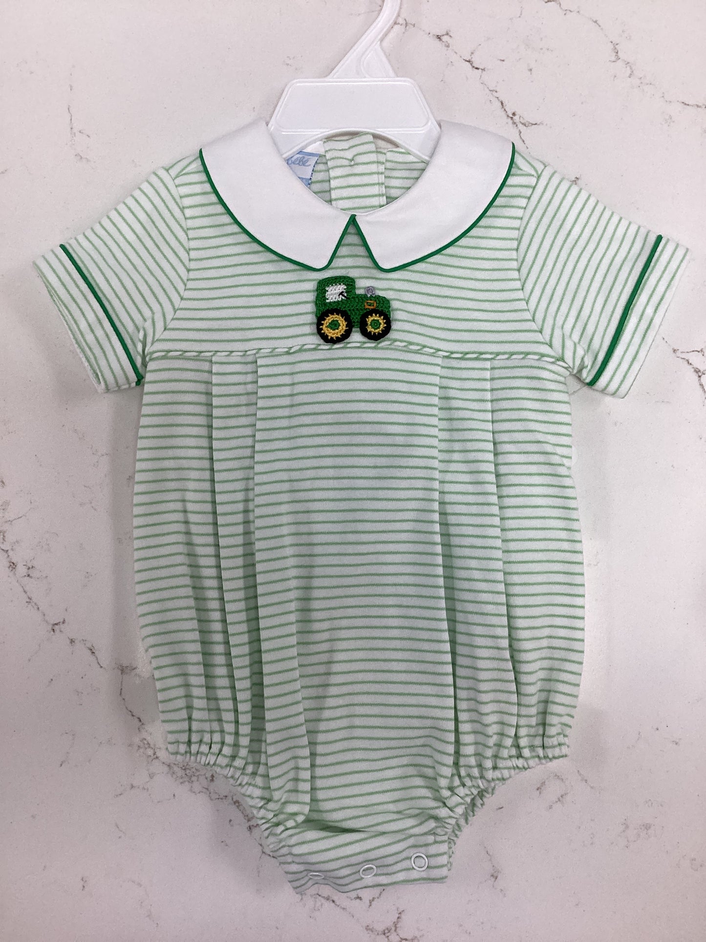 Petit Bebe Boys Striped Tractor Bubble