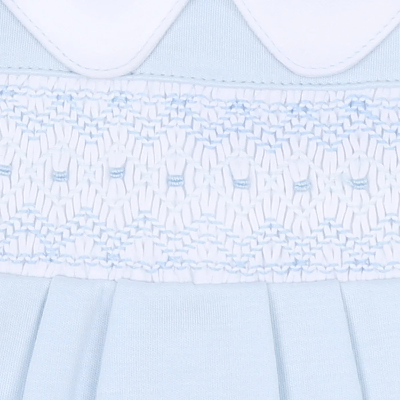 FREYA & FINN SMOCKED FOOTIE - BLUE