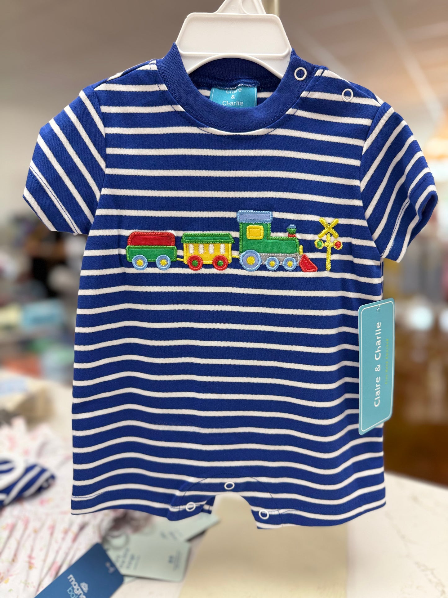 C&C Train Stripe Romper