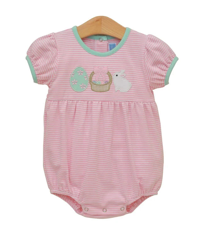 Bunnies/Baskets Bubble Pink TS
