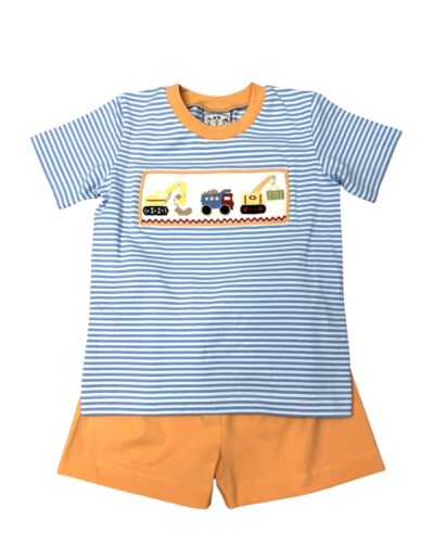 Construction Smocked Boy Set