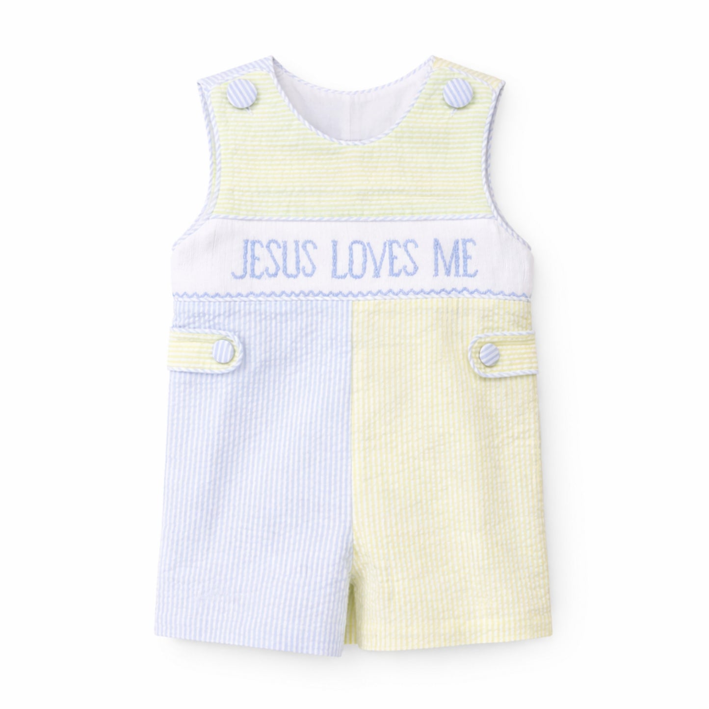 Jesus Loves Me Smocked Jon Jon BS