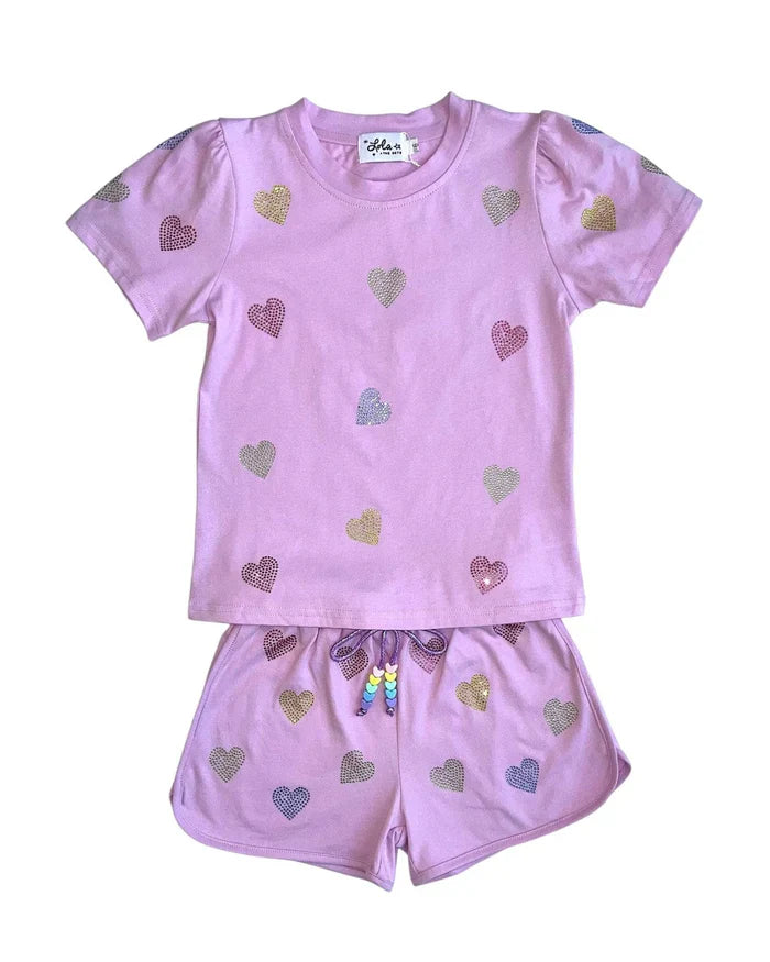 Crystal Heart Short Set