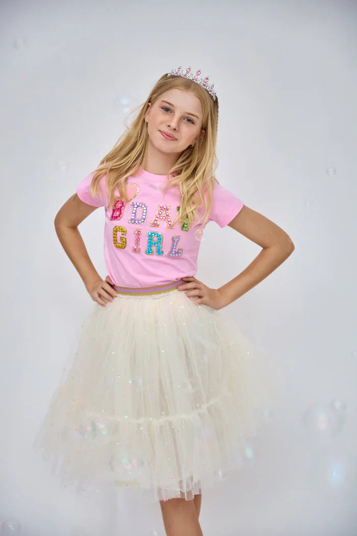 Pink Birthday Gem Tee