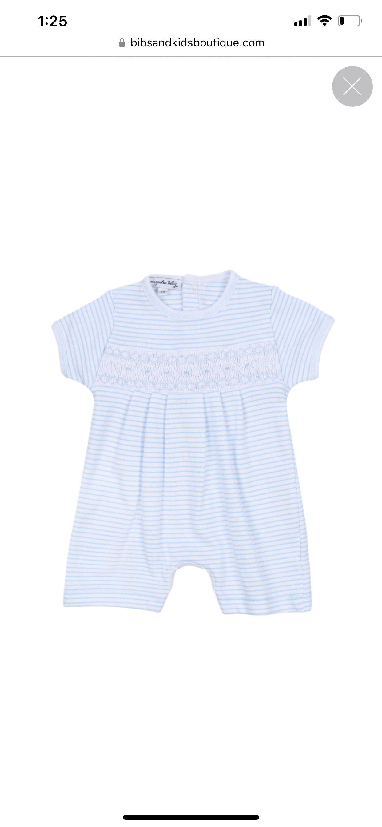 Kate And Luke Smocked Collar Boy Footie Blue