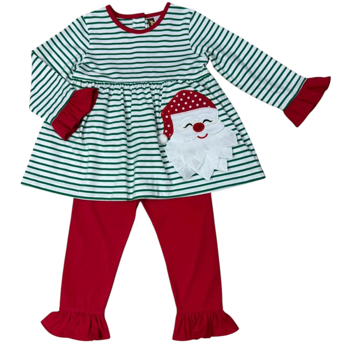 Ho Ho Ho Appliqué Ruffle Pant set