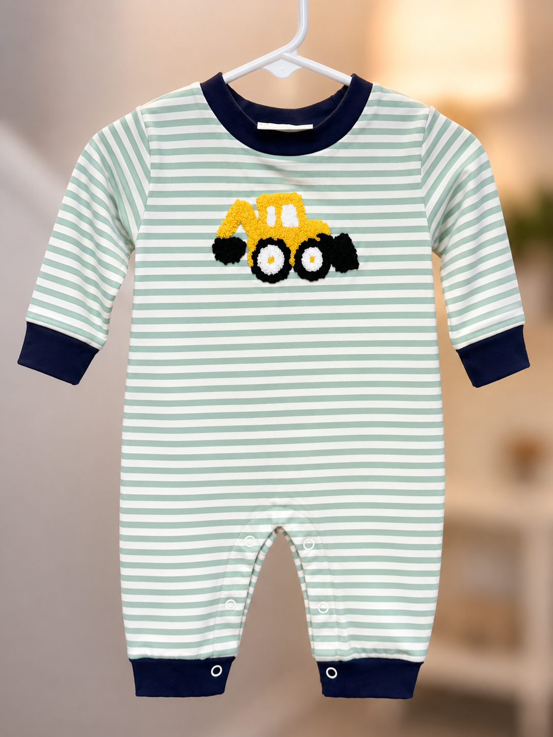 Backhoe Appliqué Boy Romper