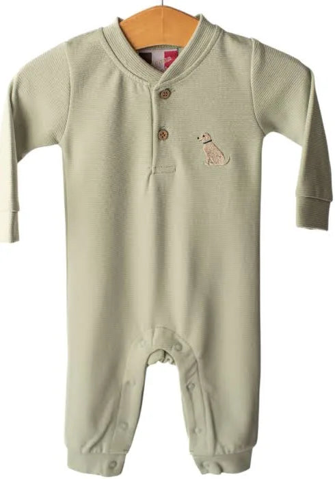 BS Puppy Green Romper