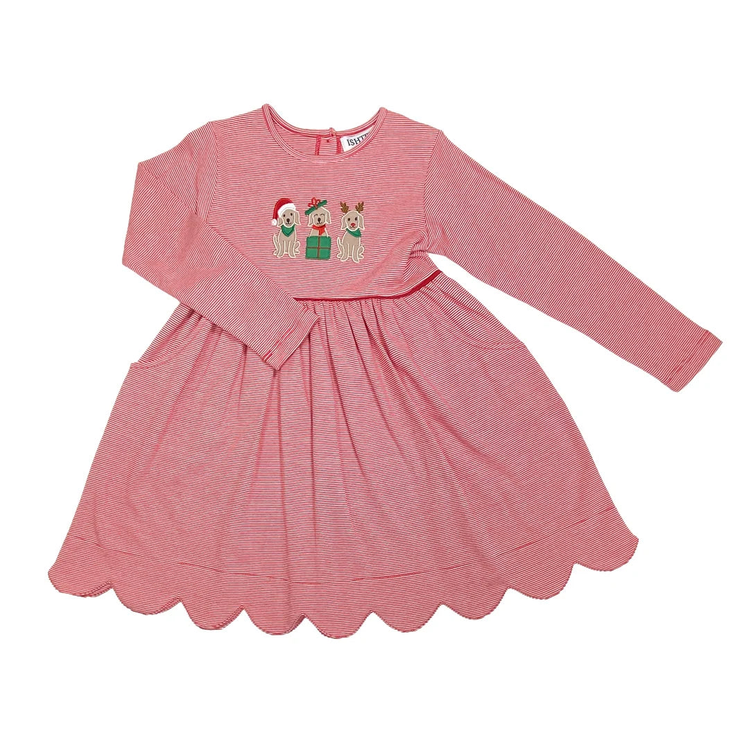 Ishtex Dog Trio a Christmas Dress