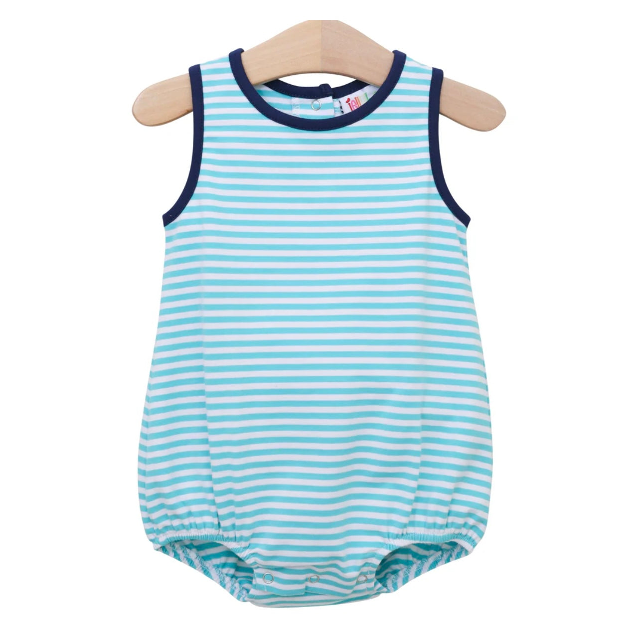 Avery Aqua Stripe/ Navy Bubble