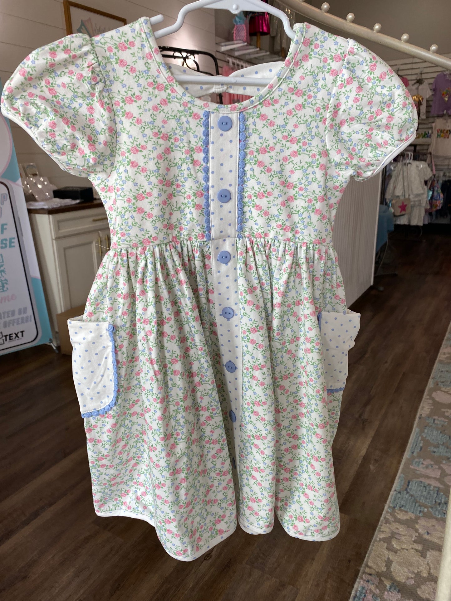 Swoon Baby Blue/Pink Floral Dress