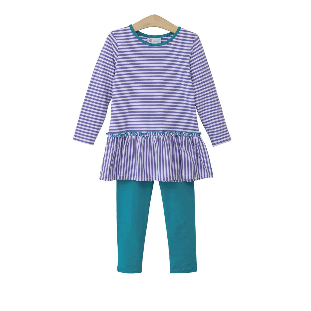 Ella Lavander Stripe and Teal Pant set