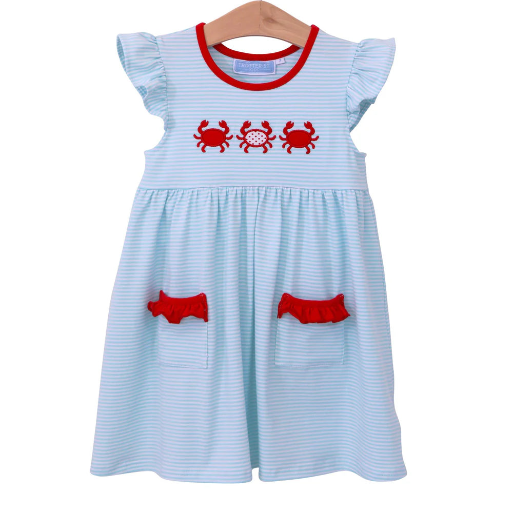 Aqua Red Crab Dress