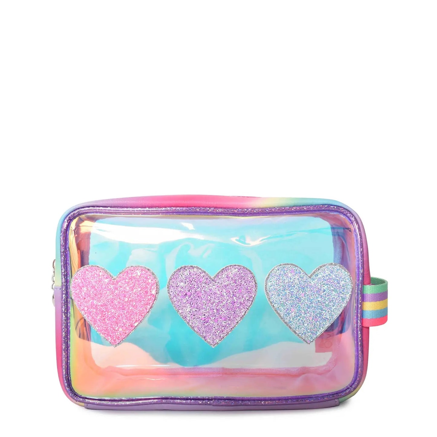 Hearts Clear Multi Color Pouch