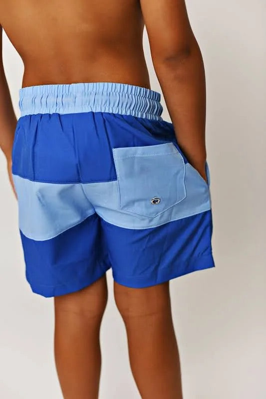 Swoon Baby Blue Toned Swim Trunks