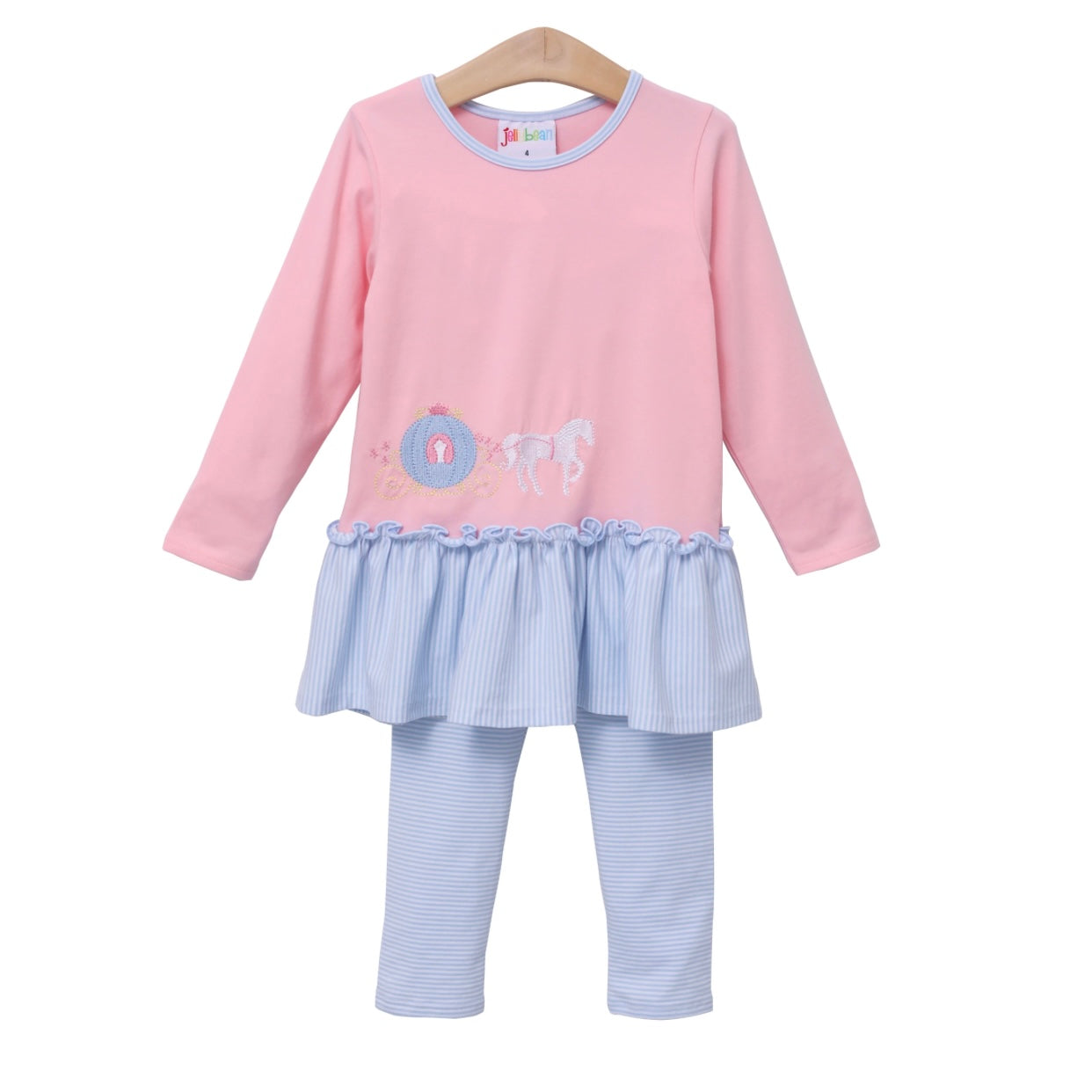 Princess Carriage Embroidery Pants Set