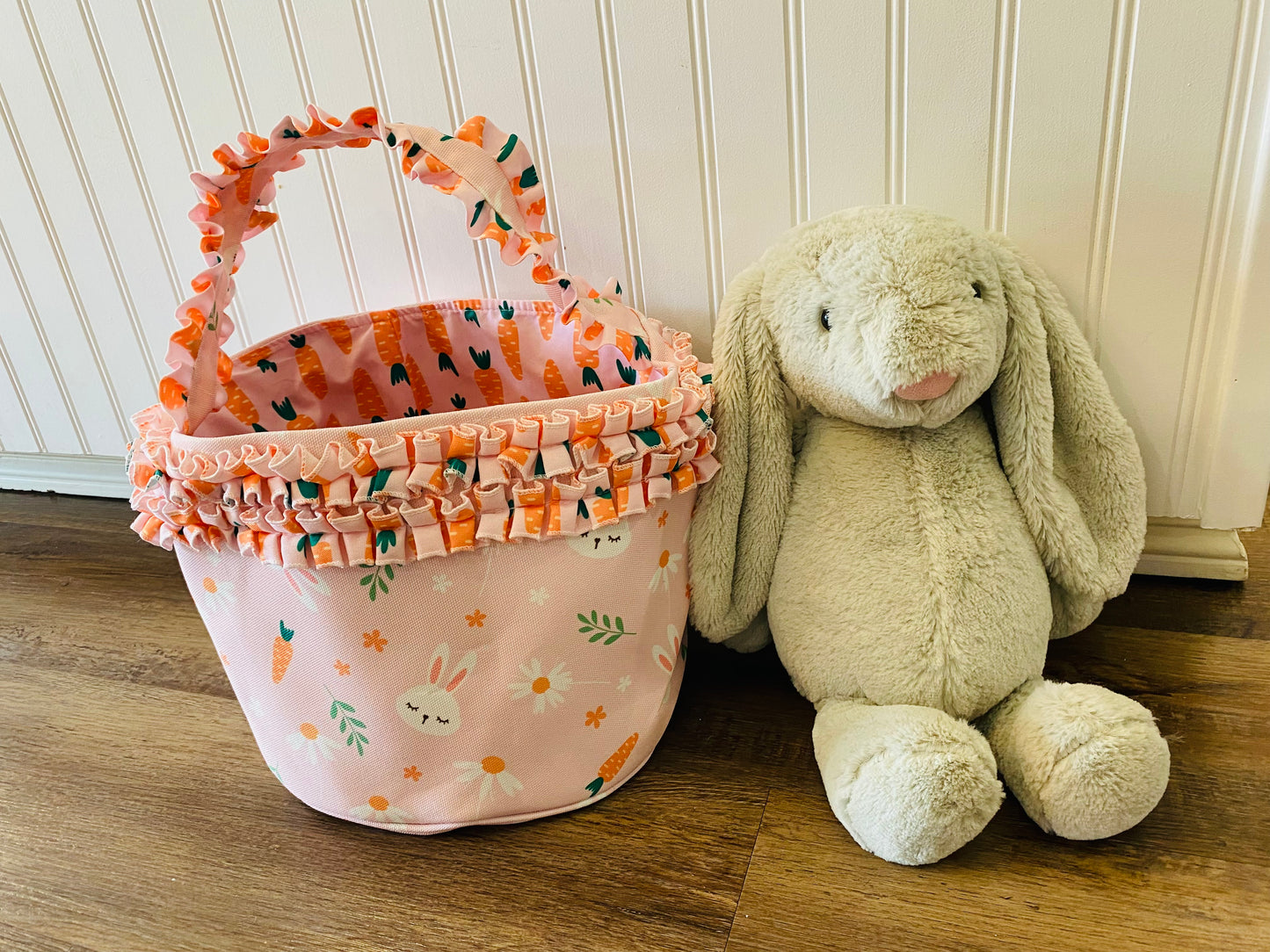 Pink Carrots Easter Bucket