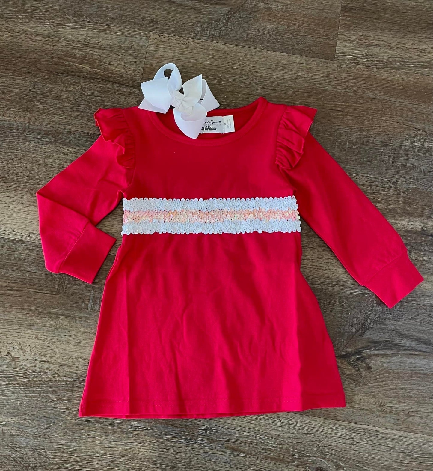 Red/white/pink sequin vday Dress