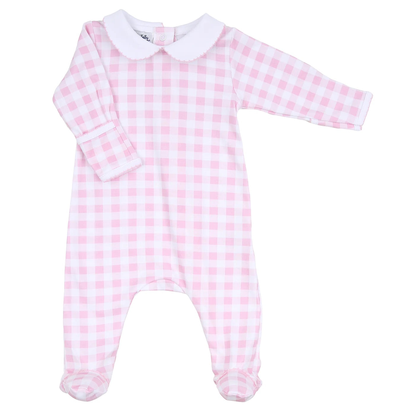 BABY CHECKS ESSENTIALS COLLARED GIRL FOOTIE