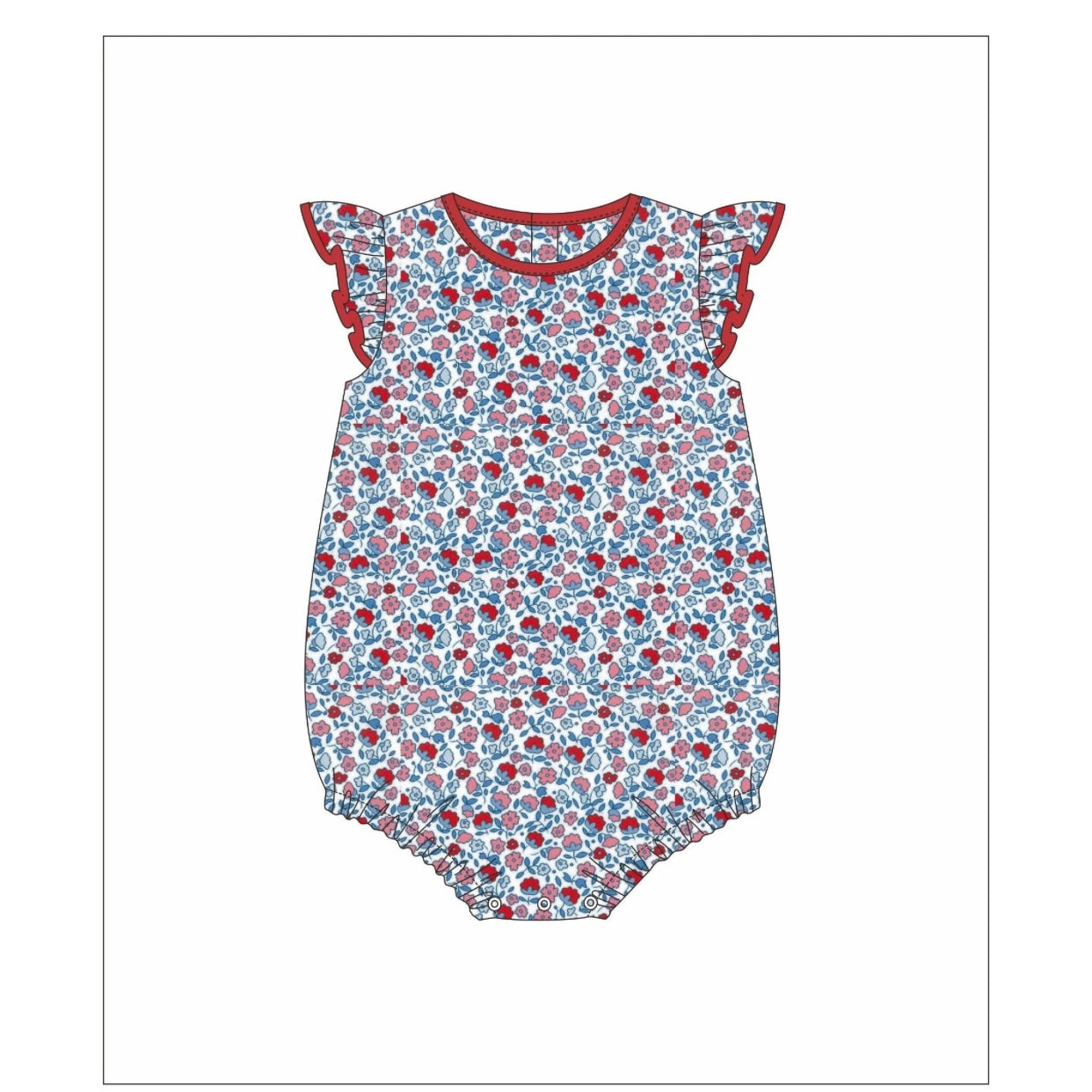 Sweet Land Of Liberty Floral Bubble