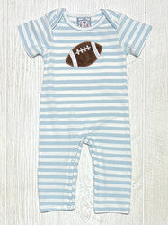 Light blue Football Boy Romper