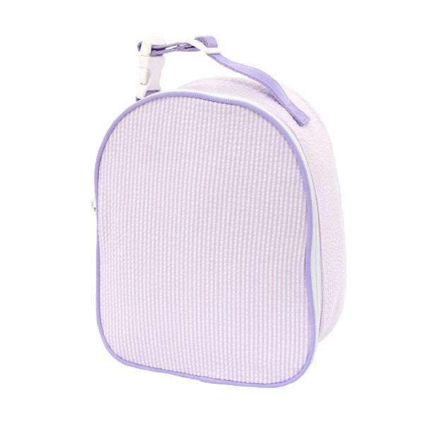 Pink/lavender Seersucker Gumdrop lunchbox