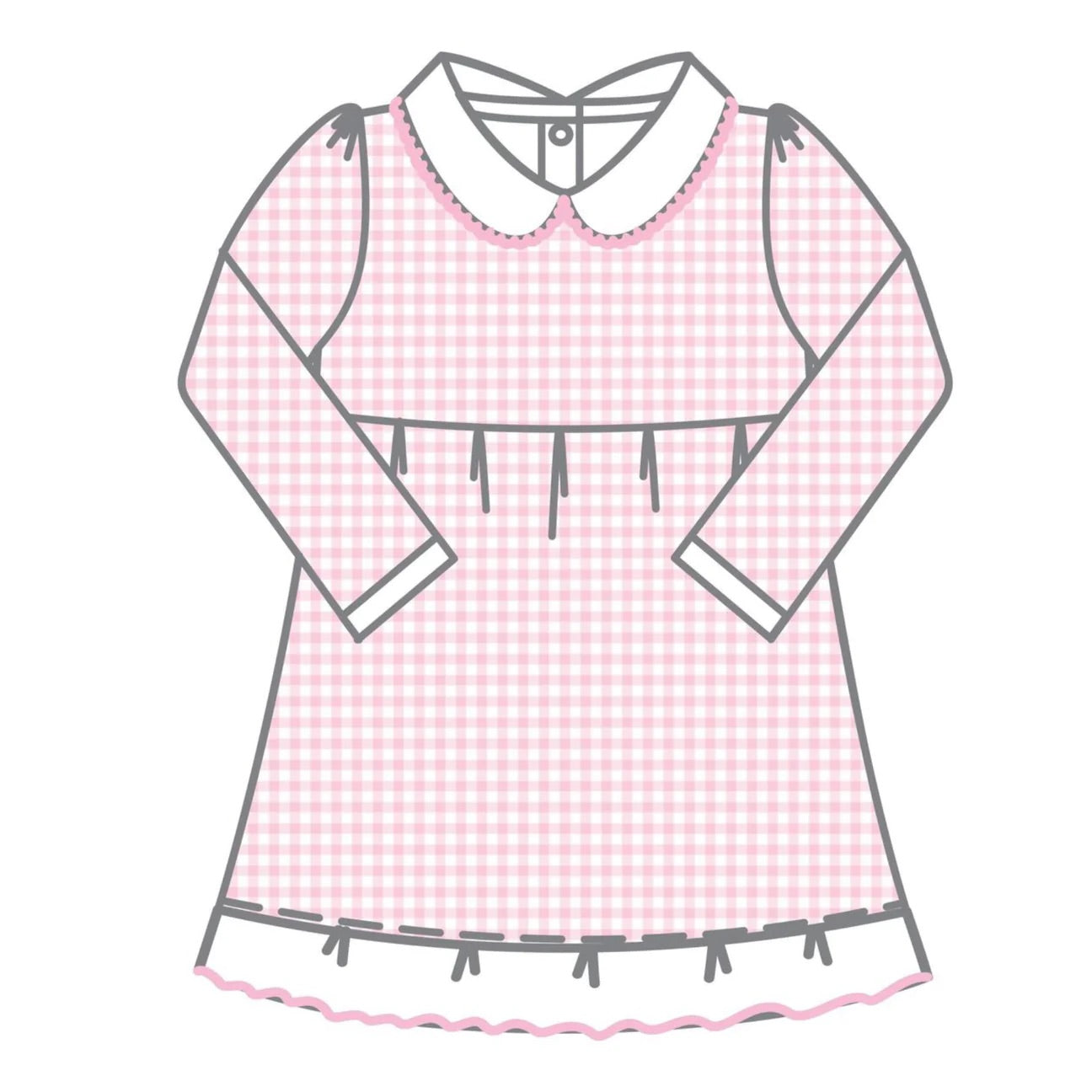 Emma and Aedan Collared long Sleeve Toddler Dress