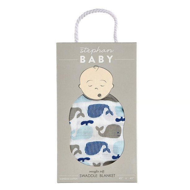 Stephan Baby Whale Swaddle Blanket