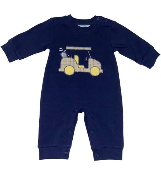 Golf Cart Appliqué Boys Romper
