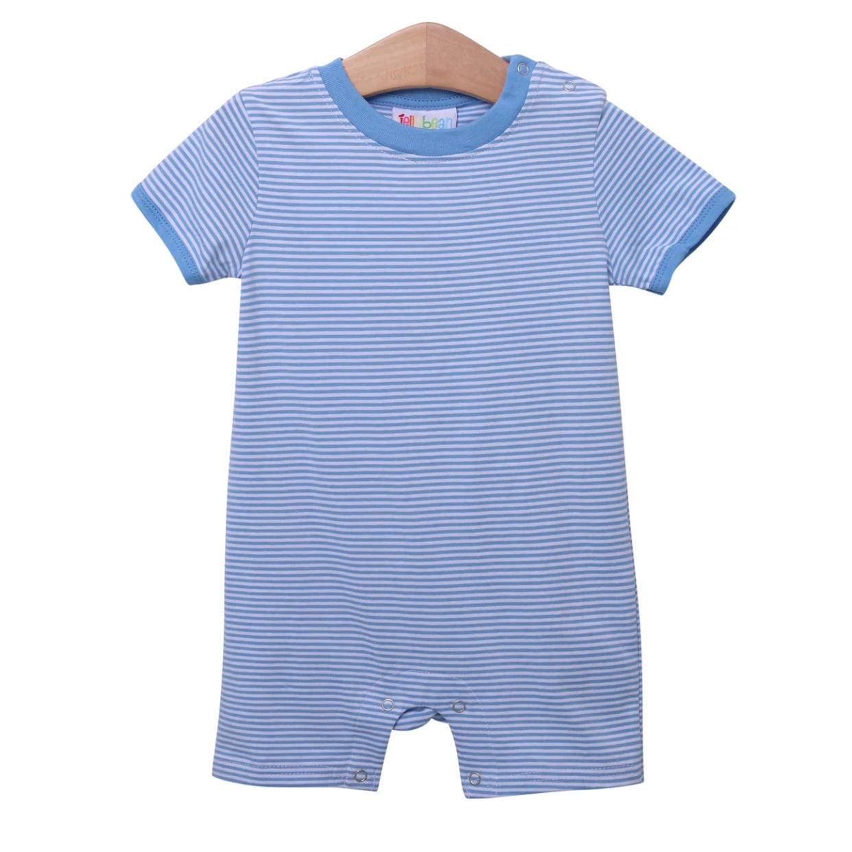 James Romper- Cornflower Blue Stripe