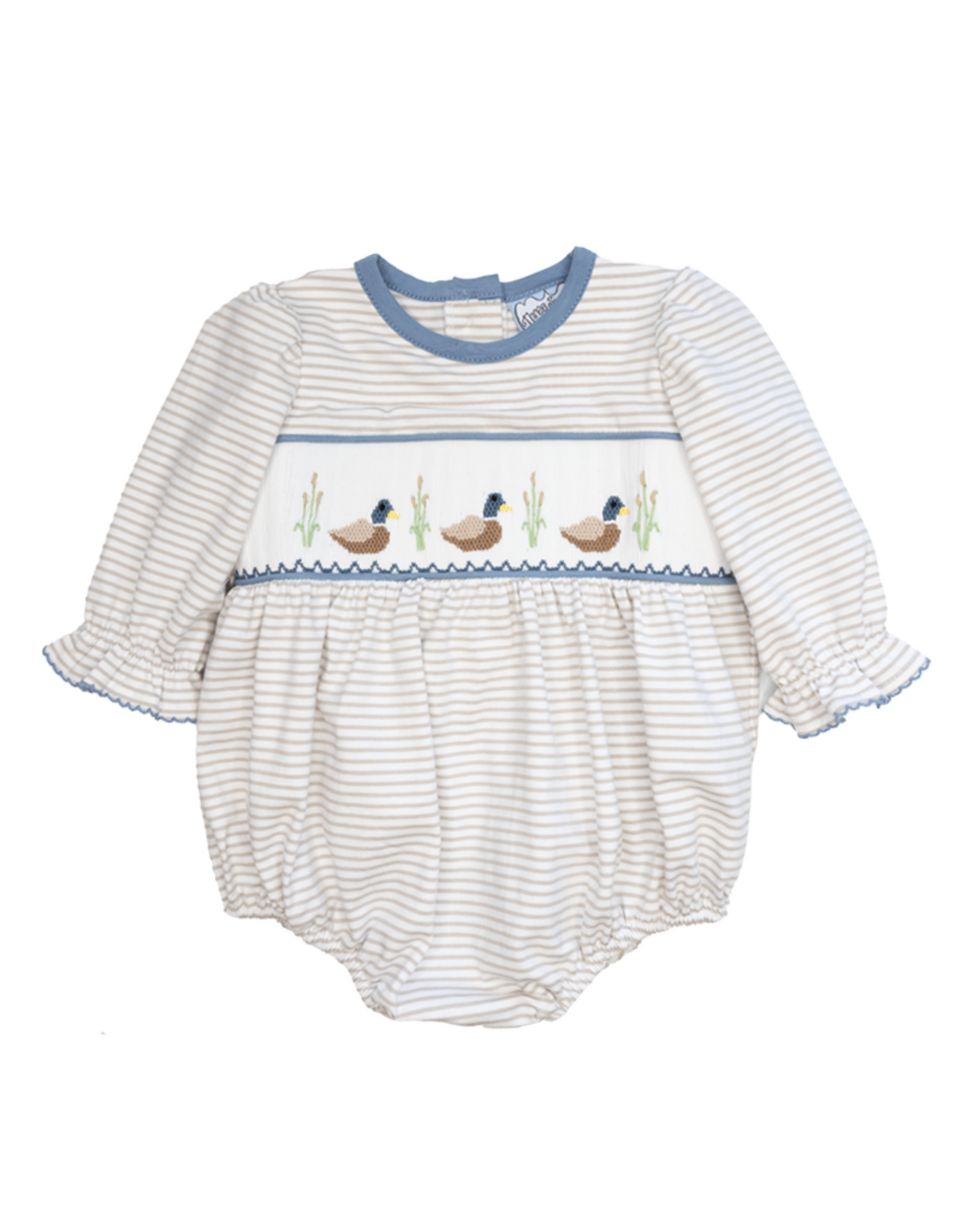 Mallard Duck Smocked Girl Bubble