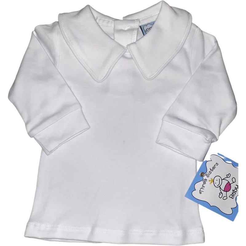 Boys white knit L/S shirt