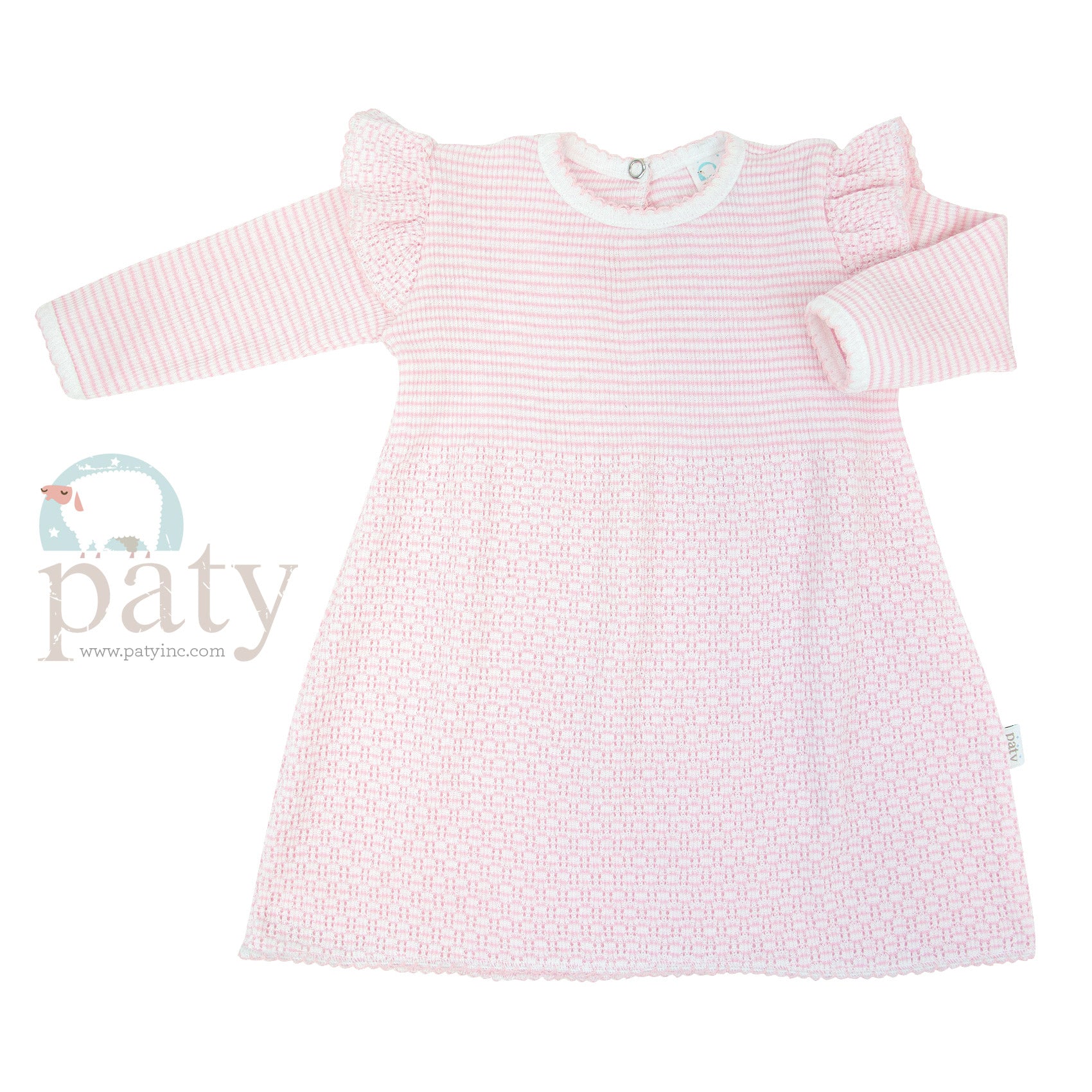 Paty Knit Pink Angel Sleeve Dress