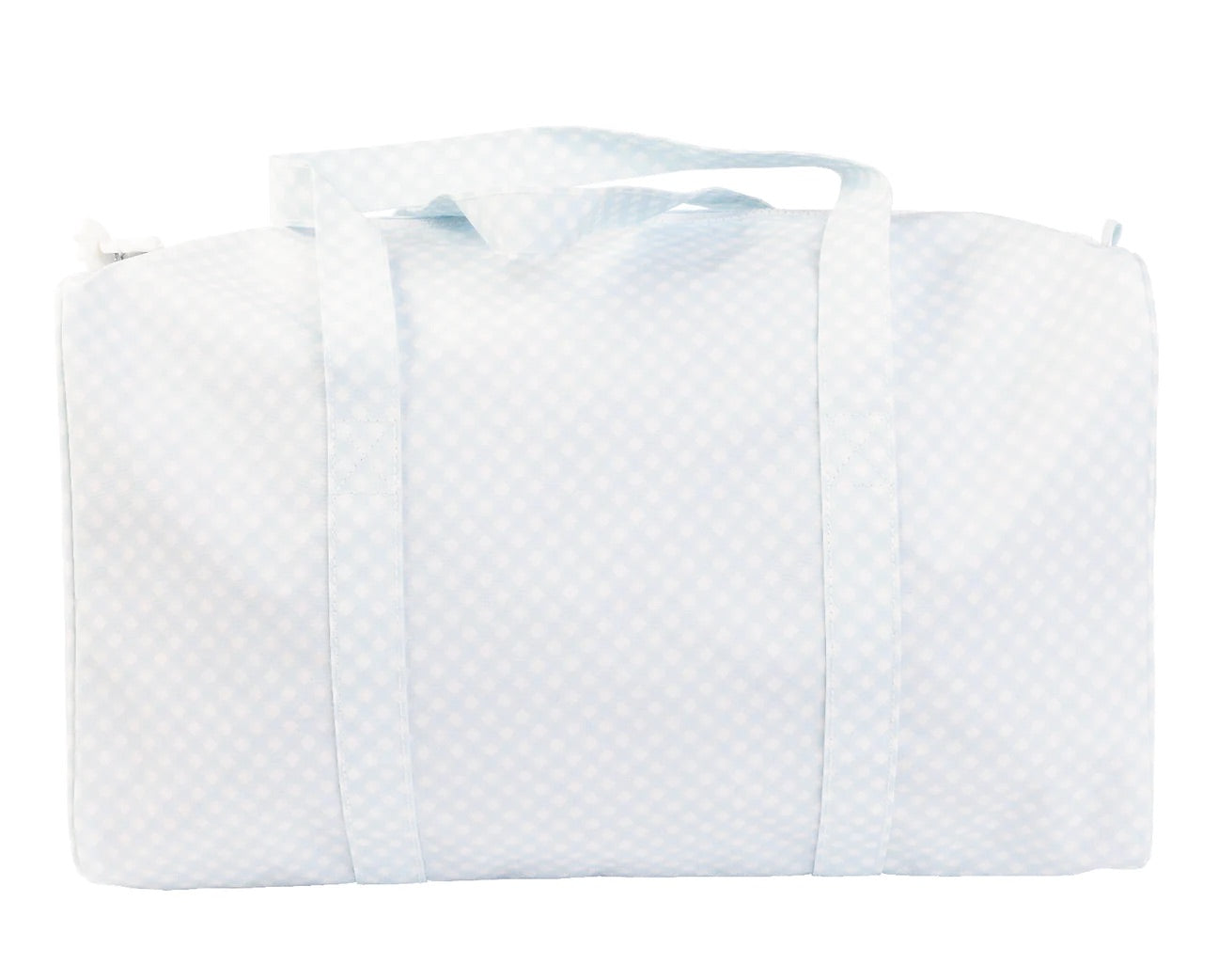 Apple of my Isla Duffle Bag- Blue Gingham