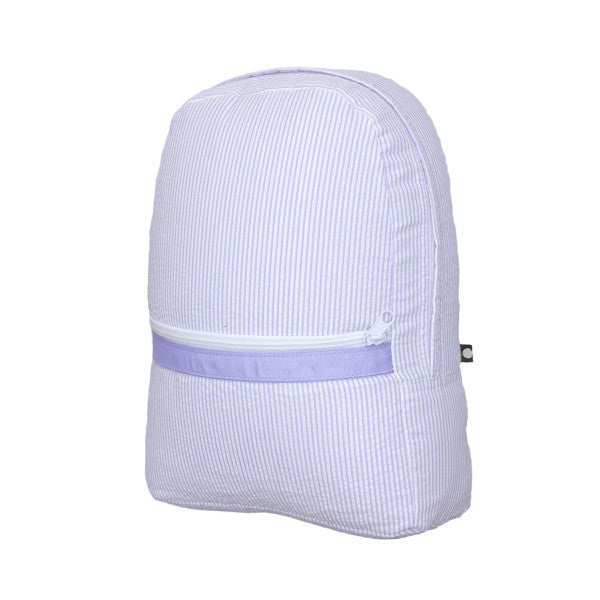 Lilac Seersucker Backpack