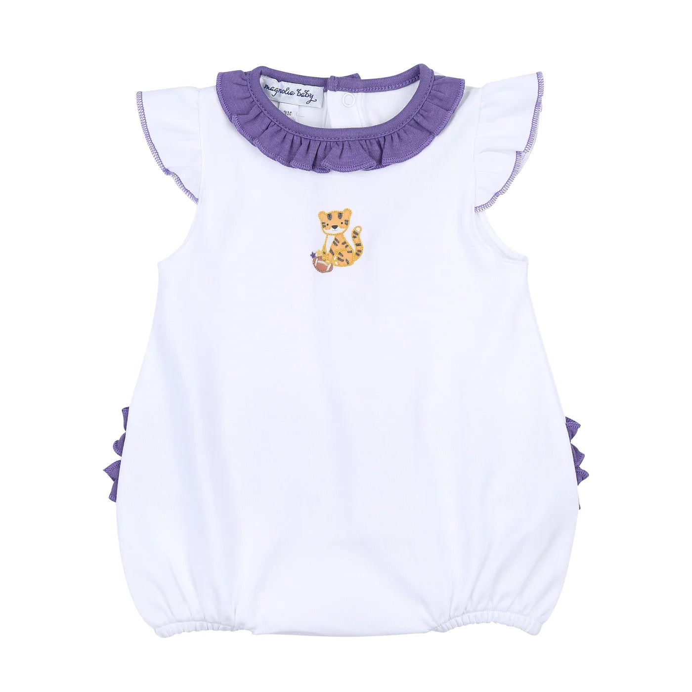 TIGER FOOTBALL EMBROIDERED BUBBLE - PURPLE/GOLD