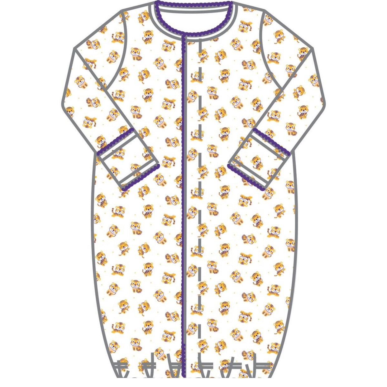 Go Tigers! Yellow Printed Converter