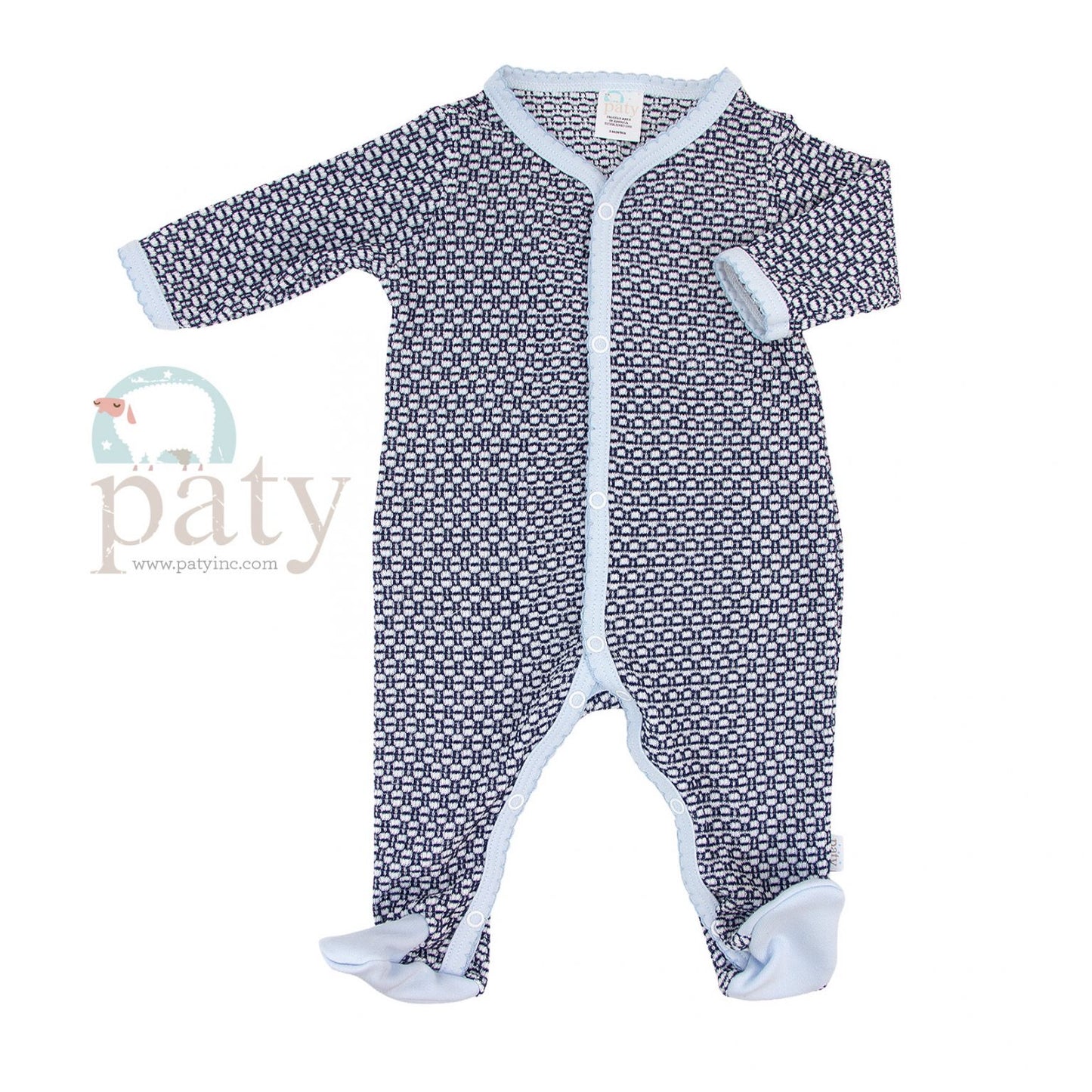 Navy with Blue Paty Footie