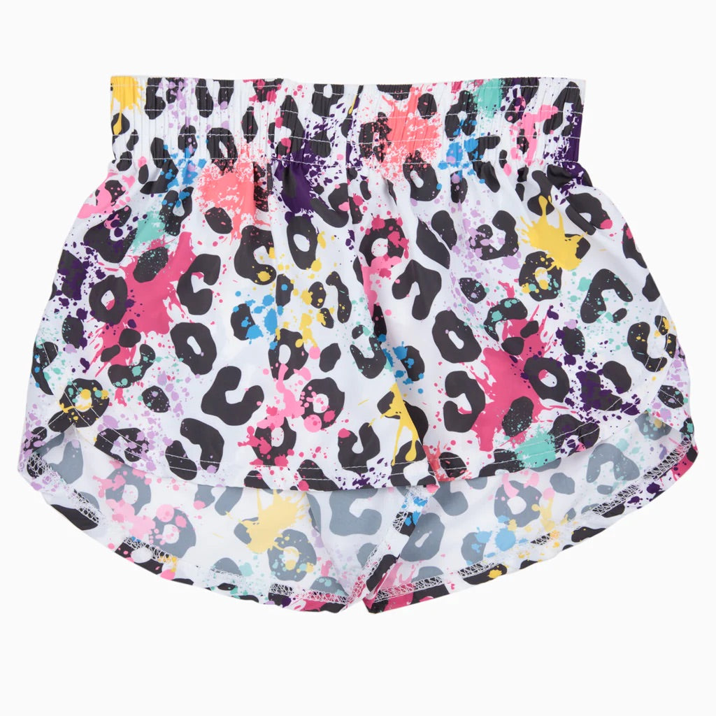 Bright Splatter Leopard Athletic shorts