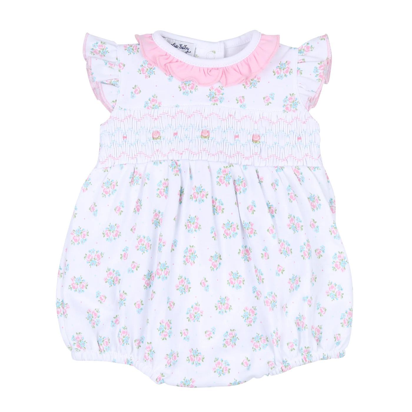 Annalise Classic Smocked Printed Flutter Bubble