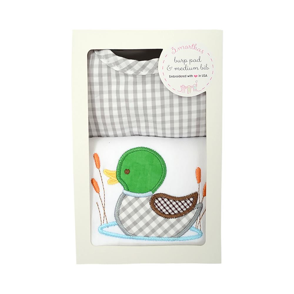 Mallard Medium Bib & Burp Box Set