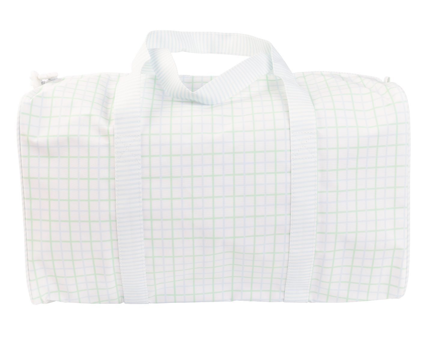 Apple Of My Isla Duffle Bag- Blue/Green Windowpane