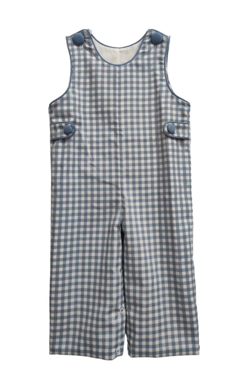 Blue Gingham Boys Longall