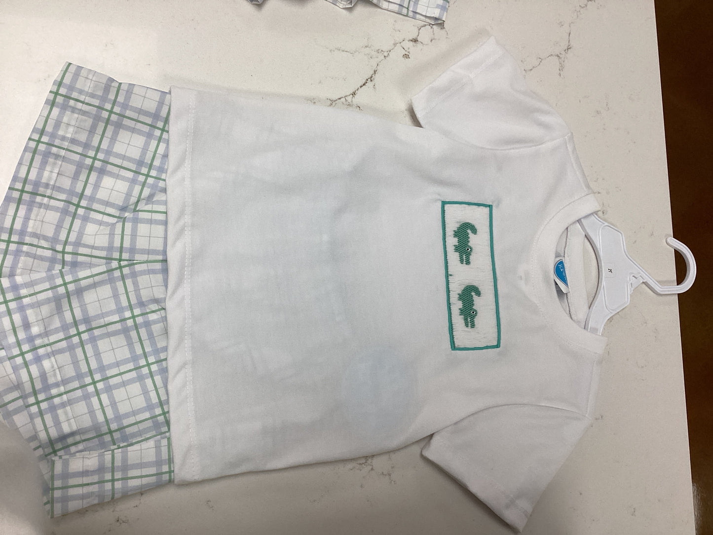 Krewe Boys Alligator Plaid Set