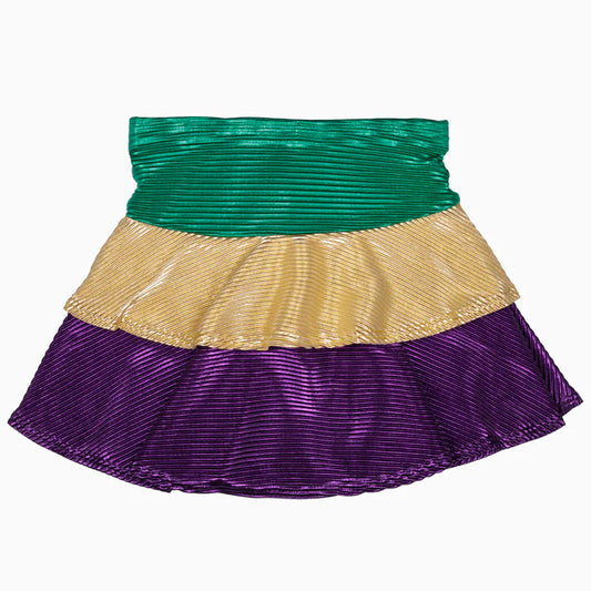 Metallic Mardi Gras Skort