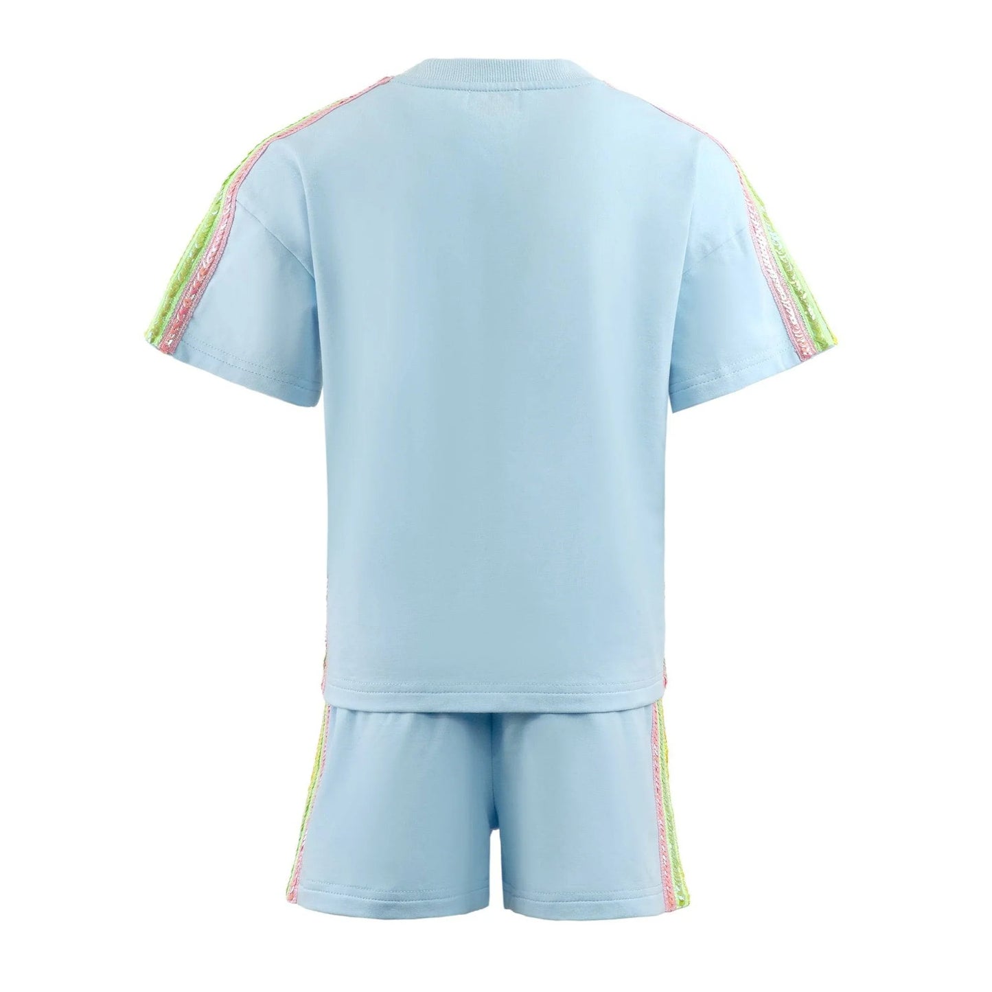 Blue Rainbow Stripe Short Set- LB