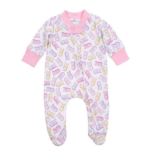 Peep-tastic Easter Pink Zipper Footie